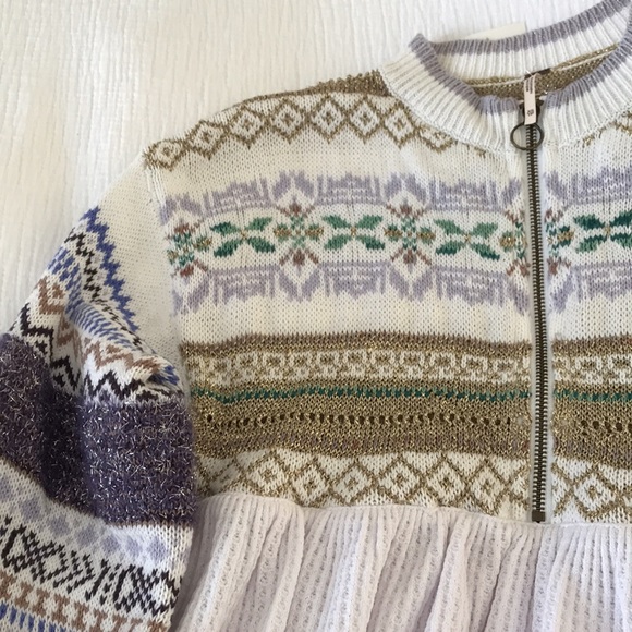 Free People Cabin Fever Swit Sweater Thermal Top in XS White - Picture 10 of 16